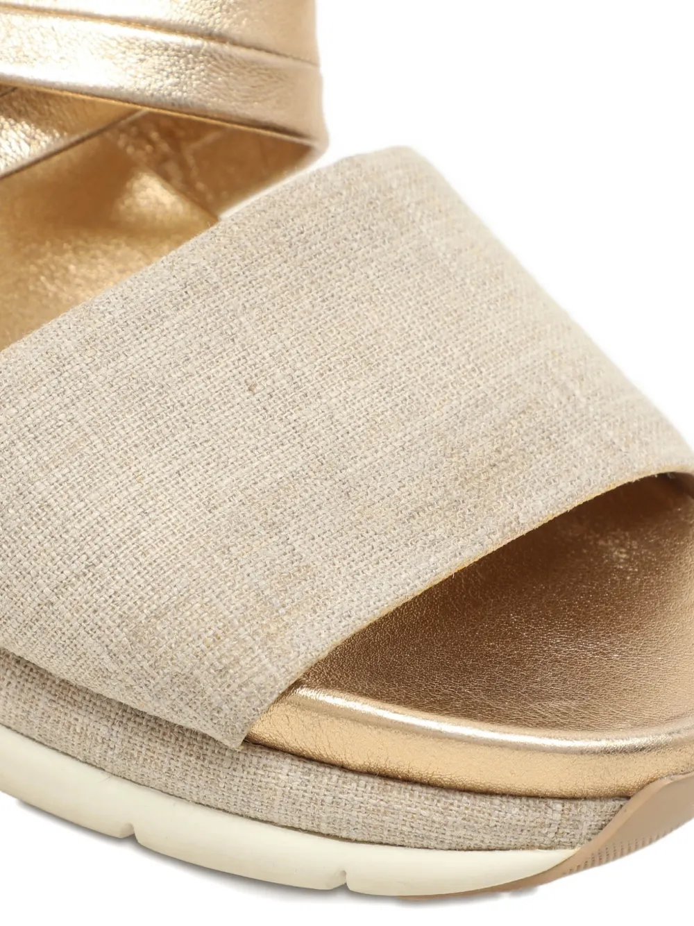 Pre-owned Ferragamo Strap Platform Sandals In Neutral