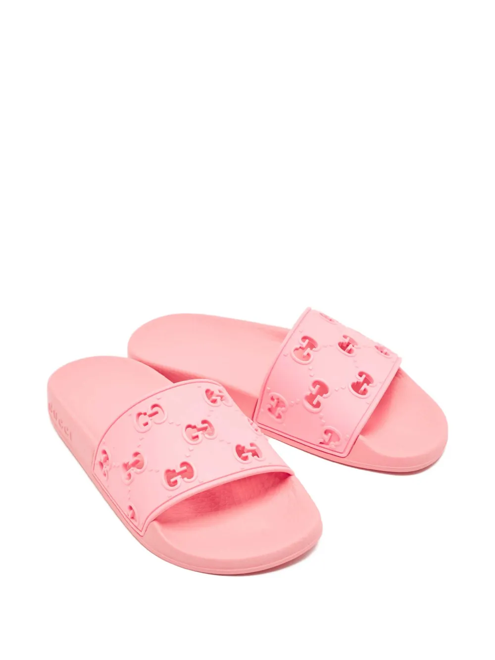 Gucci Pre-Owned GG-motif slides - Roze