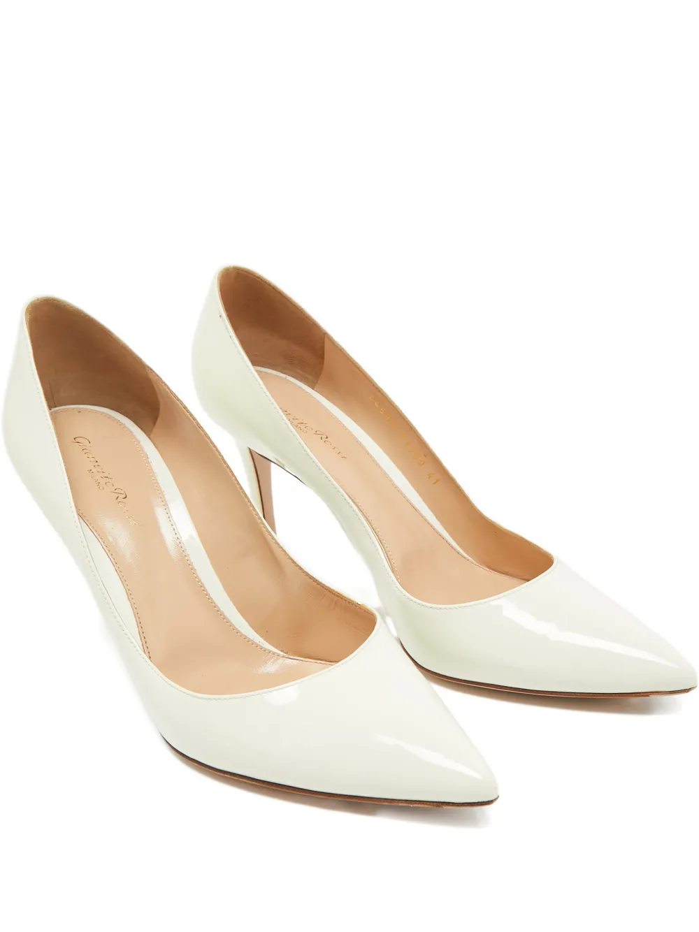 Pre-owned Gianvito Rossi Pointed-toe Pumps In White