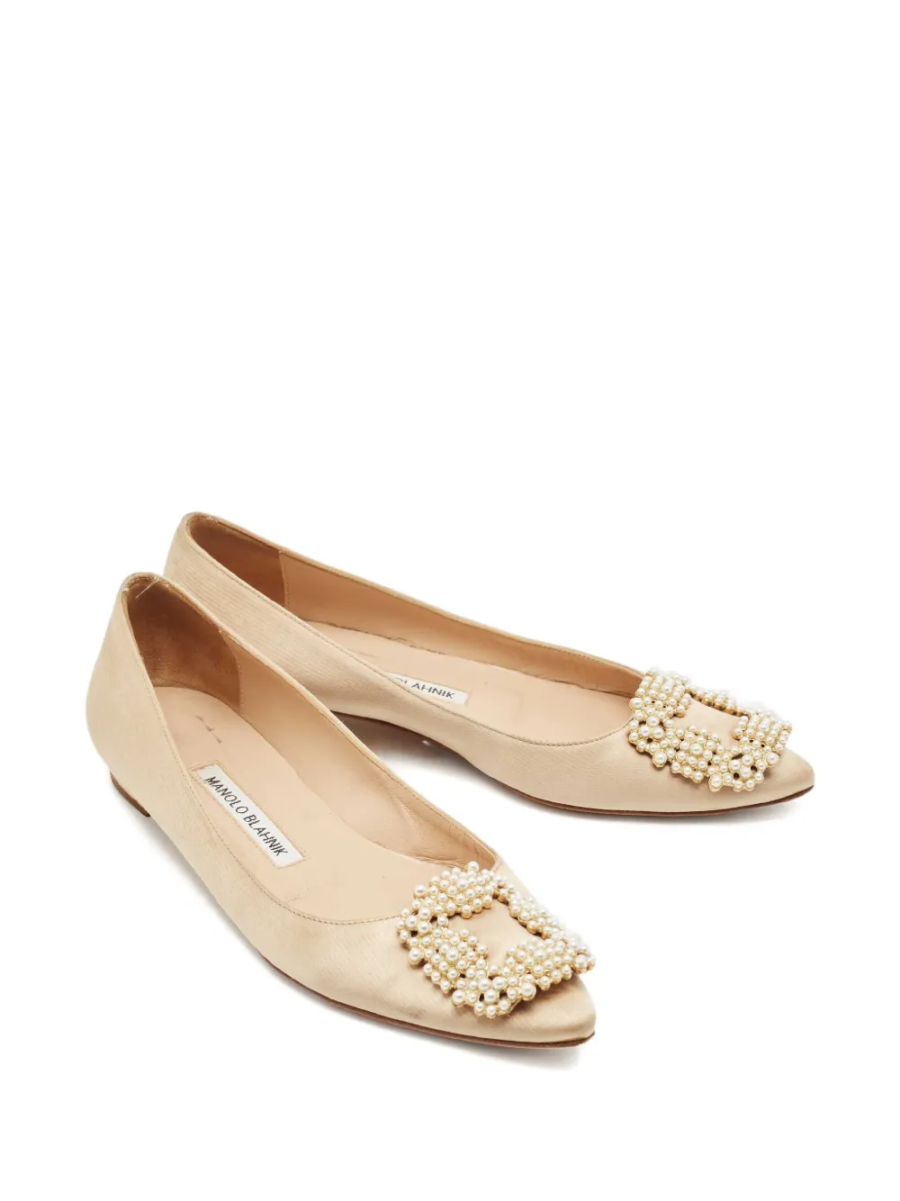 Manolo Blahnik Hangisi ballet flats - Beige