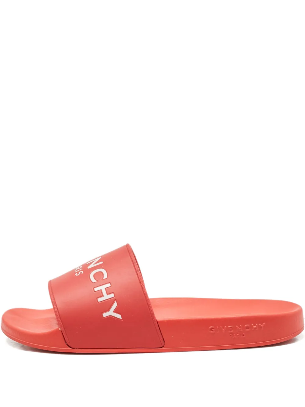 Givenchy Pre-Owned rubber logo-detail slides | rouge | Image 1