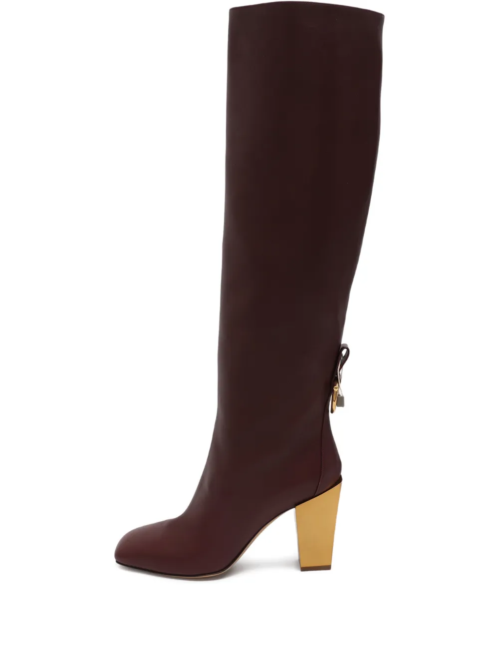 Pre-owned Ferragamo Blavy Leather Boots In Red