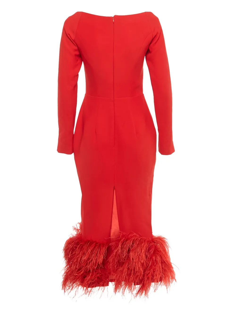 RASARIO fringed midi dress - Rood