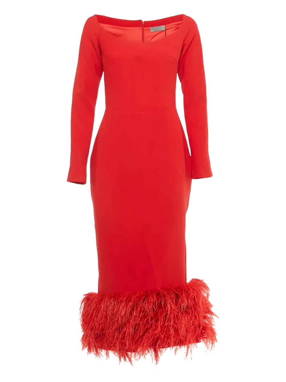 RASARIO fringed midi dress - Red
