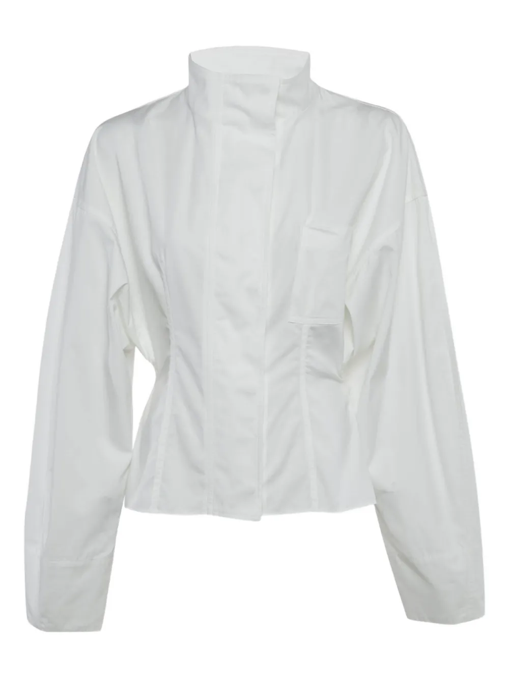 Pre-owned Jacquemus La Croisière Ciro High-neck Long-sleeve Shirt In White