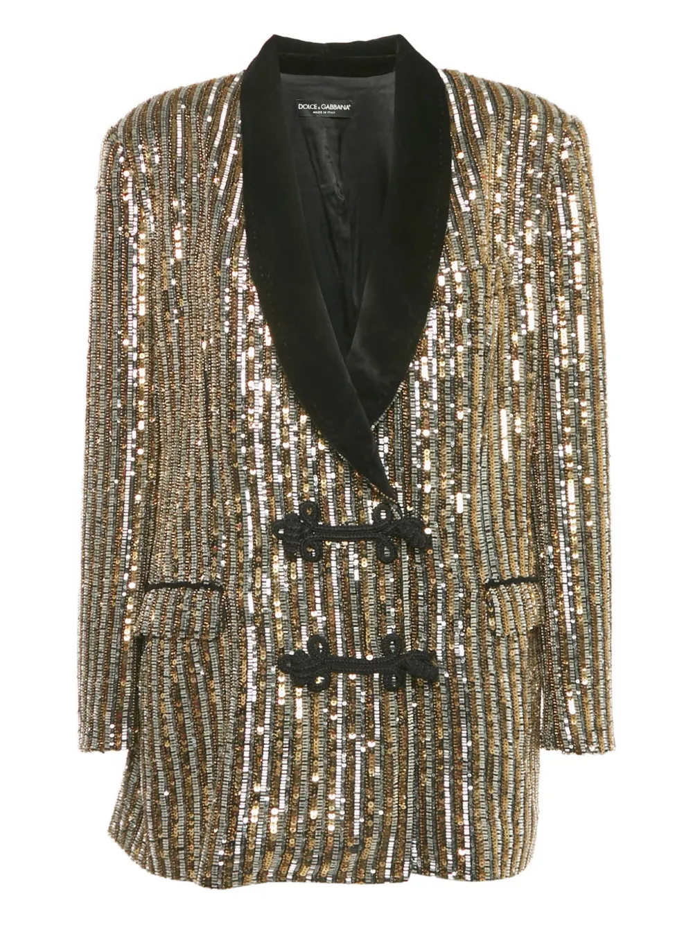 Dolce & Gabbana Pre-Owned Blazer con paillettes - Oro
