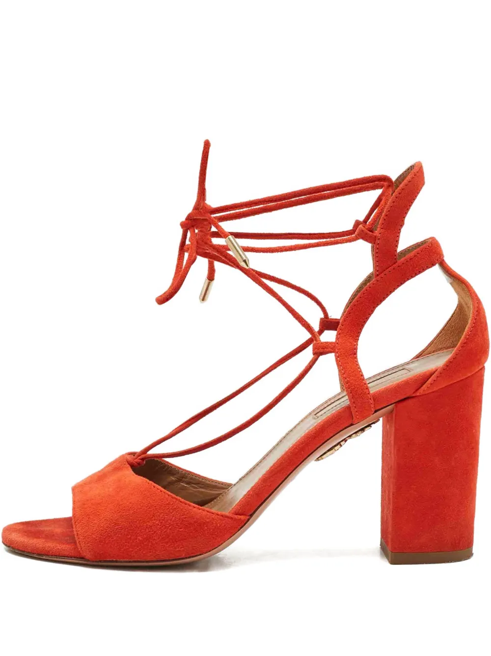 Aquazzura block-heel ankle-strap sandals - Arancione