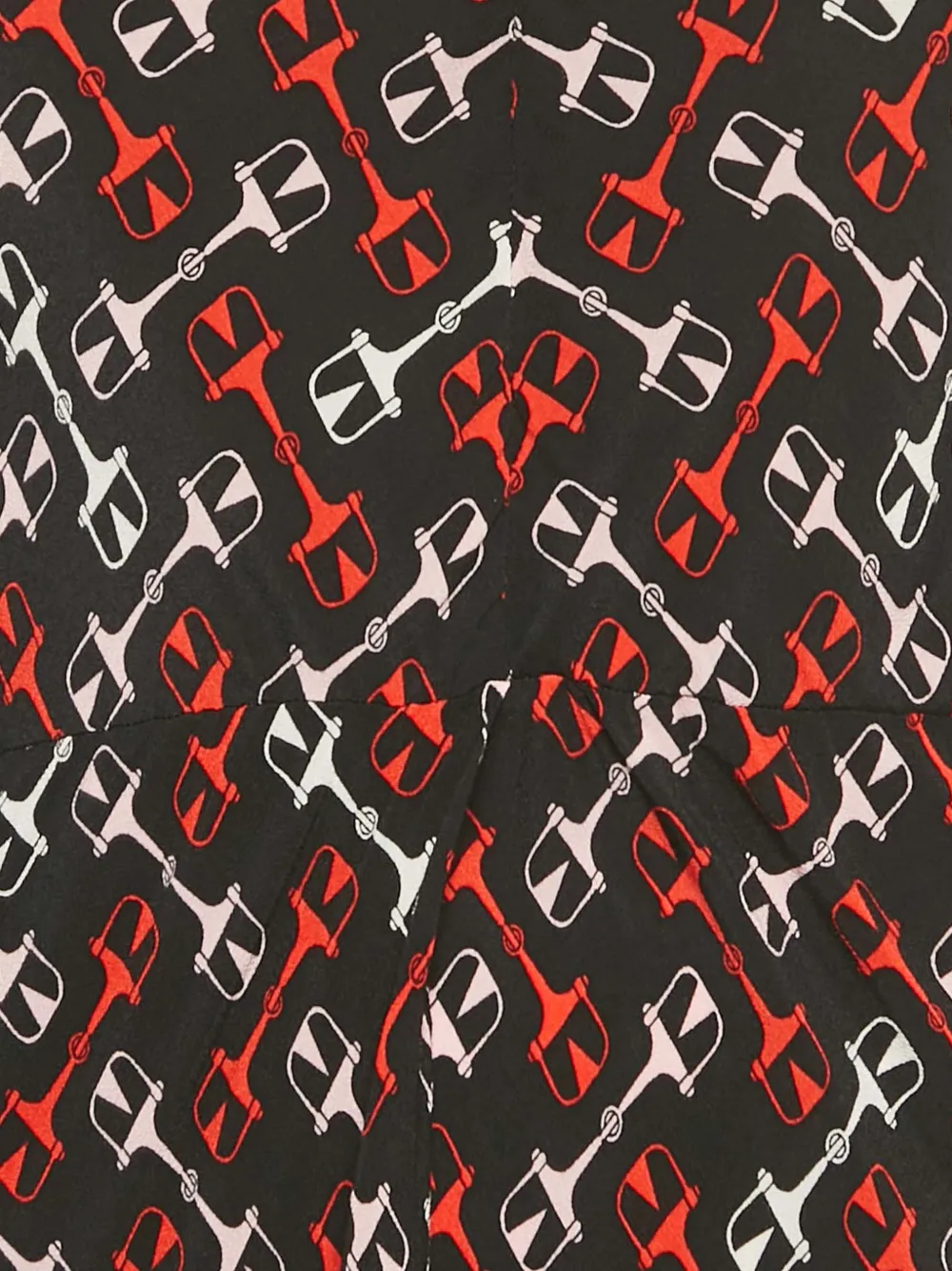 Maje Midi-jurk met afwerking van kant - Zwart