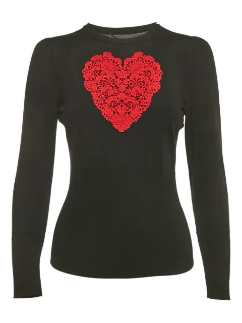 Dolce & Gabbana Pre-Owned top con corazón de encaje