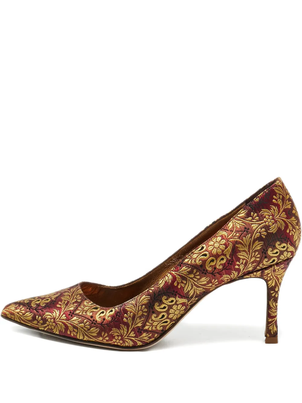 Manolo Blahnik BB Brocade pointed-toe pumps - Rot