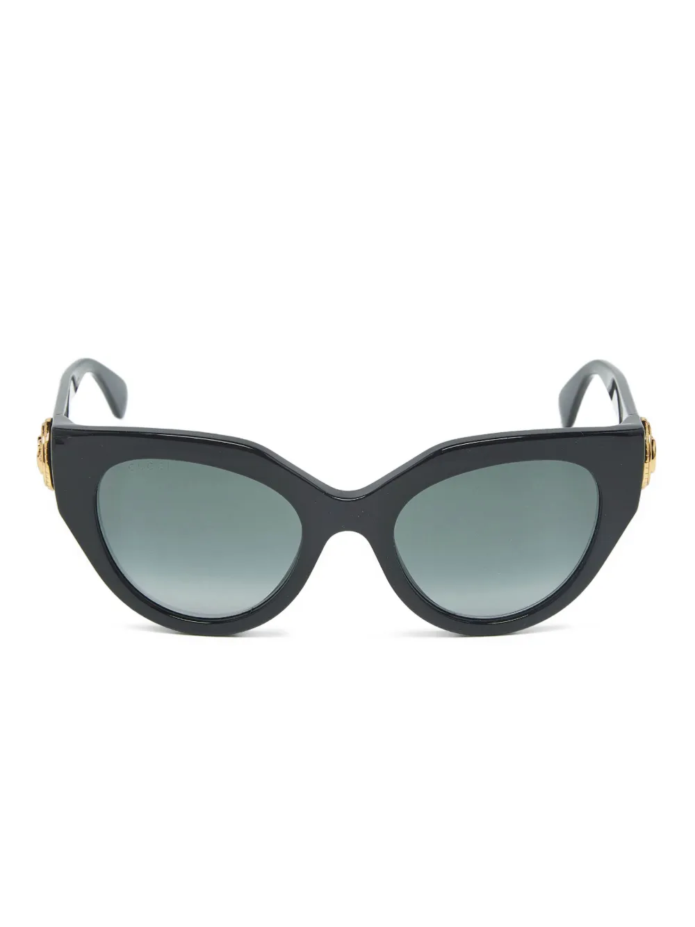 Gucci Pre-Owned cat-eye logo-detail sunglasses - Nero