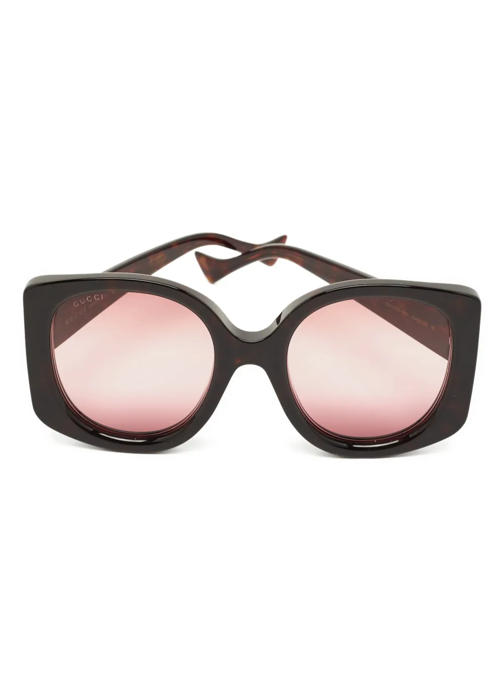 Gucci Pre-Owned geometric-frame sunglasses | Brown | Image 1
