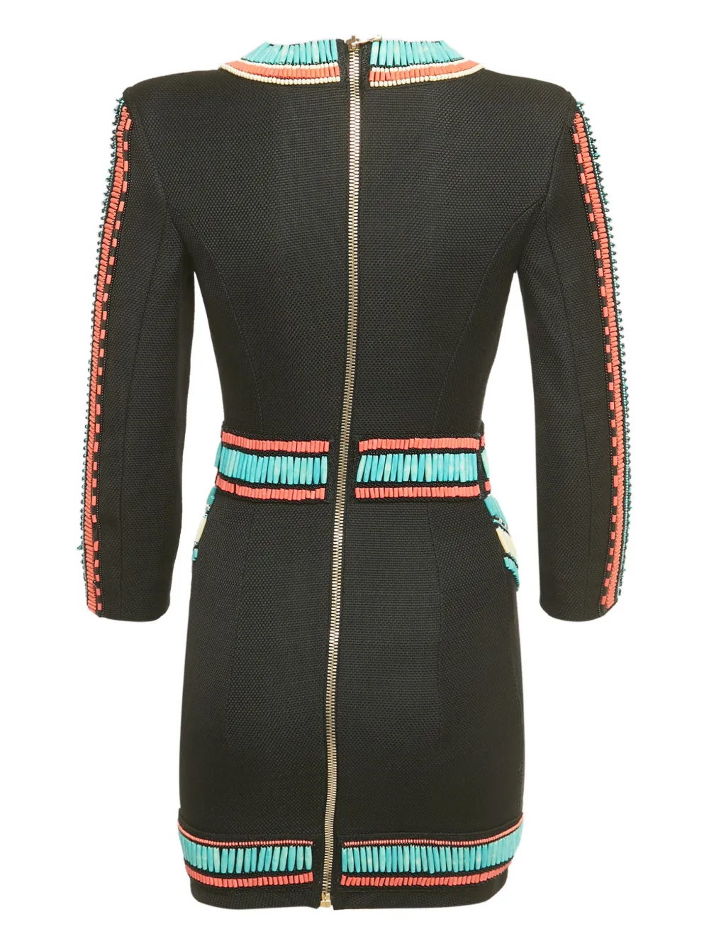 Balmain Pre-Owned beaded mini dress - Zwart