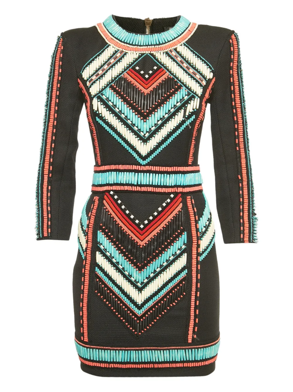 Balmain Pre-Owned beaded mini dress - Schwarz