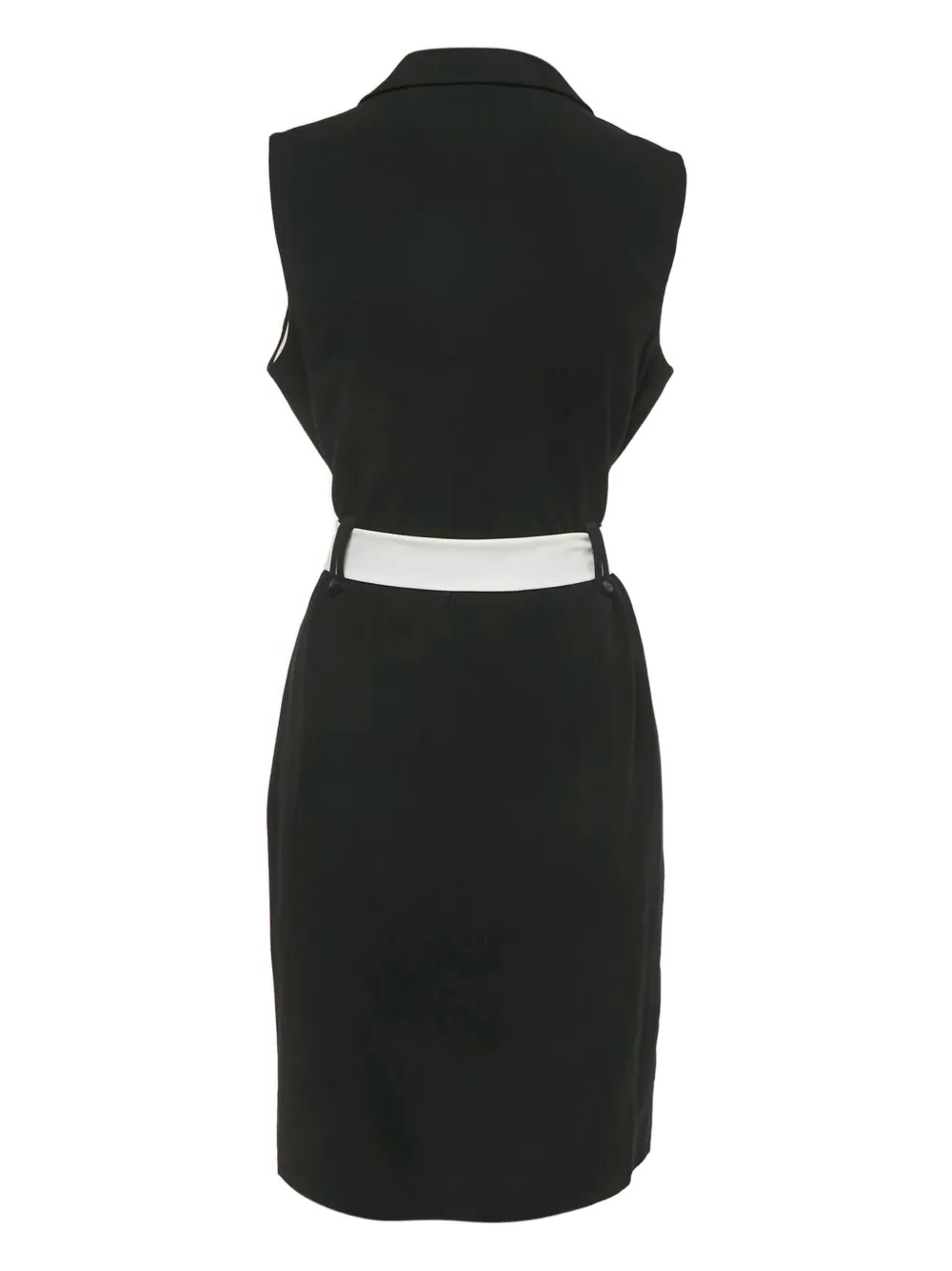 Calvin Klein Vintage sleeveless belted mini dress - Zwart