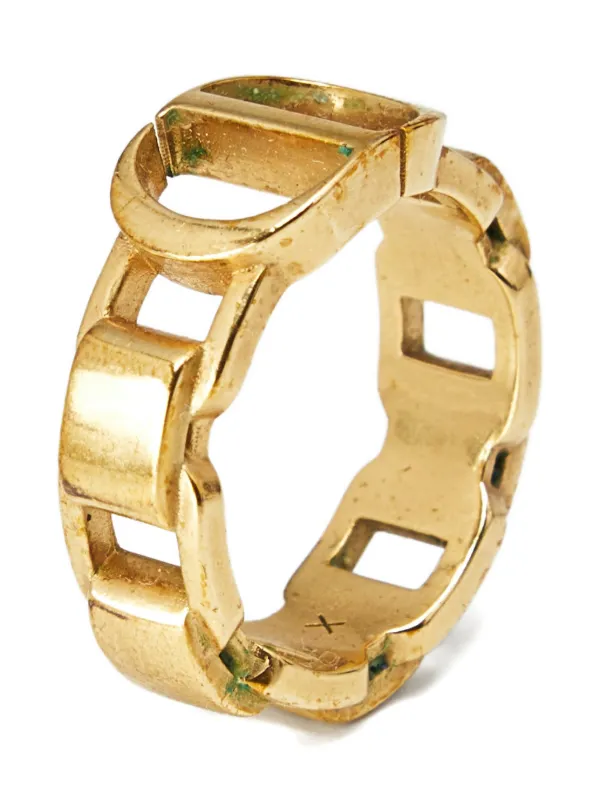 Christian Dior Pre-Owned CD- Motif Ring | Gold | FARFETCH