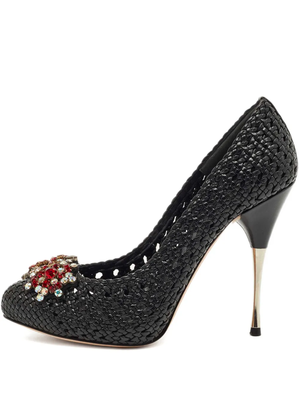 Alexander McQueen Pre-Owned crystal-embellished pumps - Schwarz