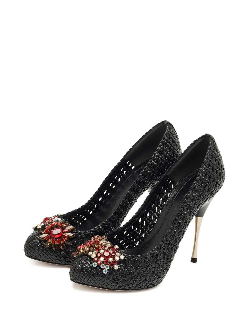 Alexander McQueen Pre-Owned crystal-embellished pumps - Zwart