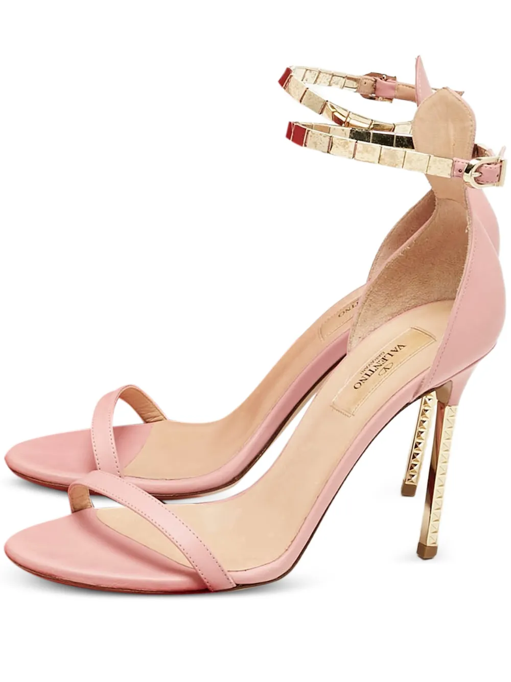 Valentino Garavani Pre-Owned Sandalen mit verziertem Absatz - Rosa