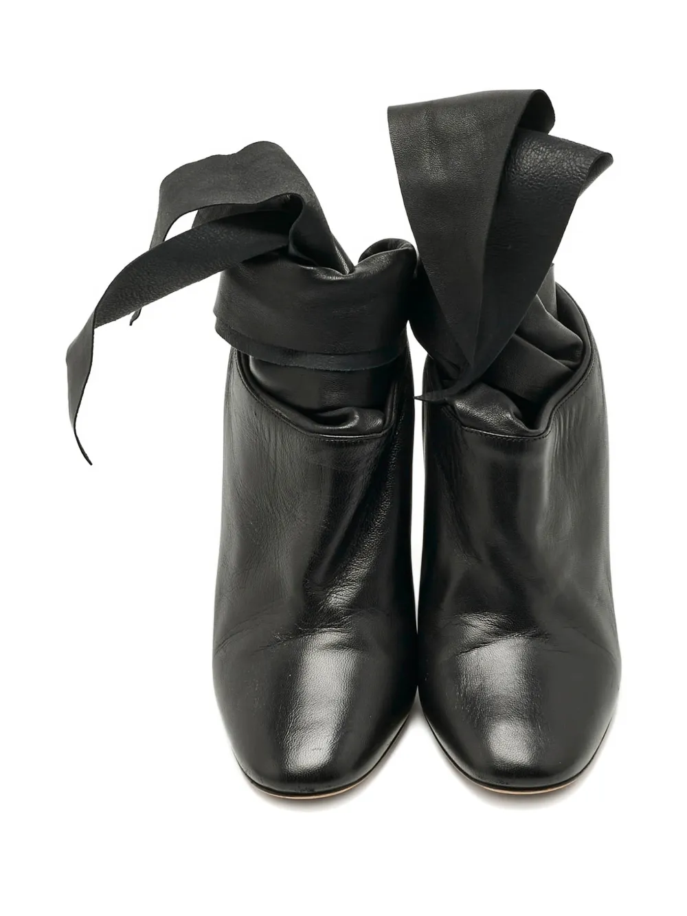 Christian Dior Pre-Owned leather ankle-tie boots - Zwart