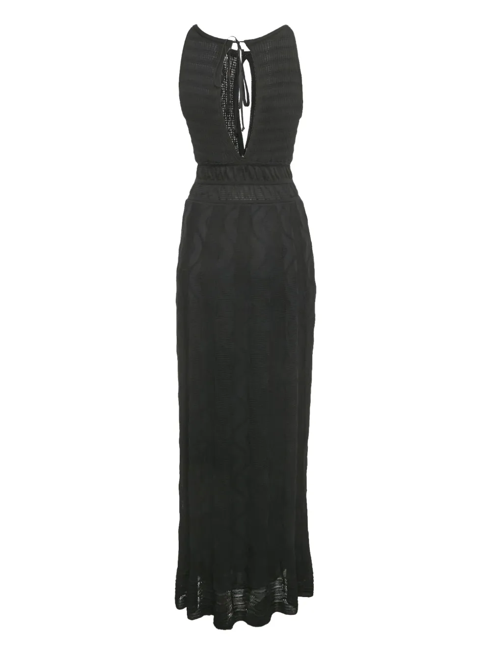 Missoni Pre-Owned cutout tie maxi dress - Zwart