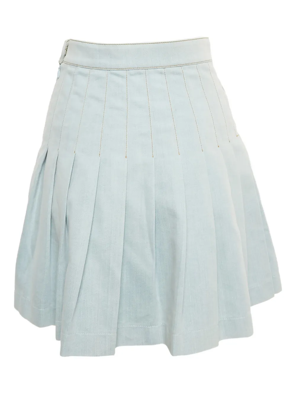 Balmain Pre-Owned pleated mini skirt - Blauw