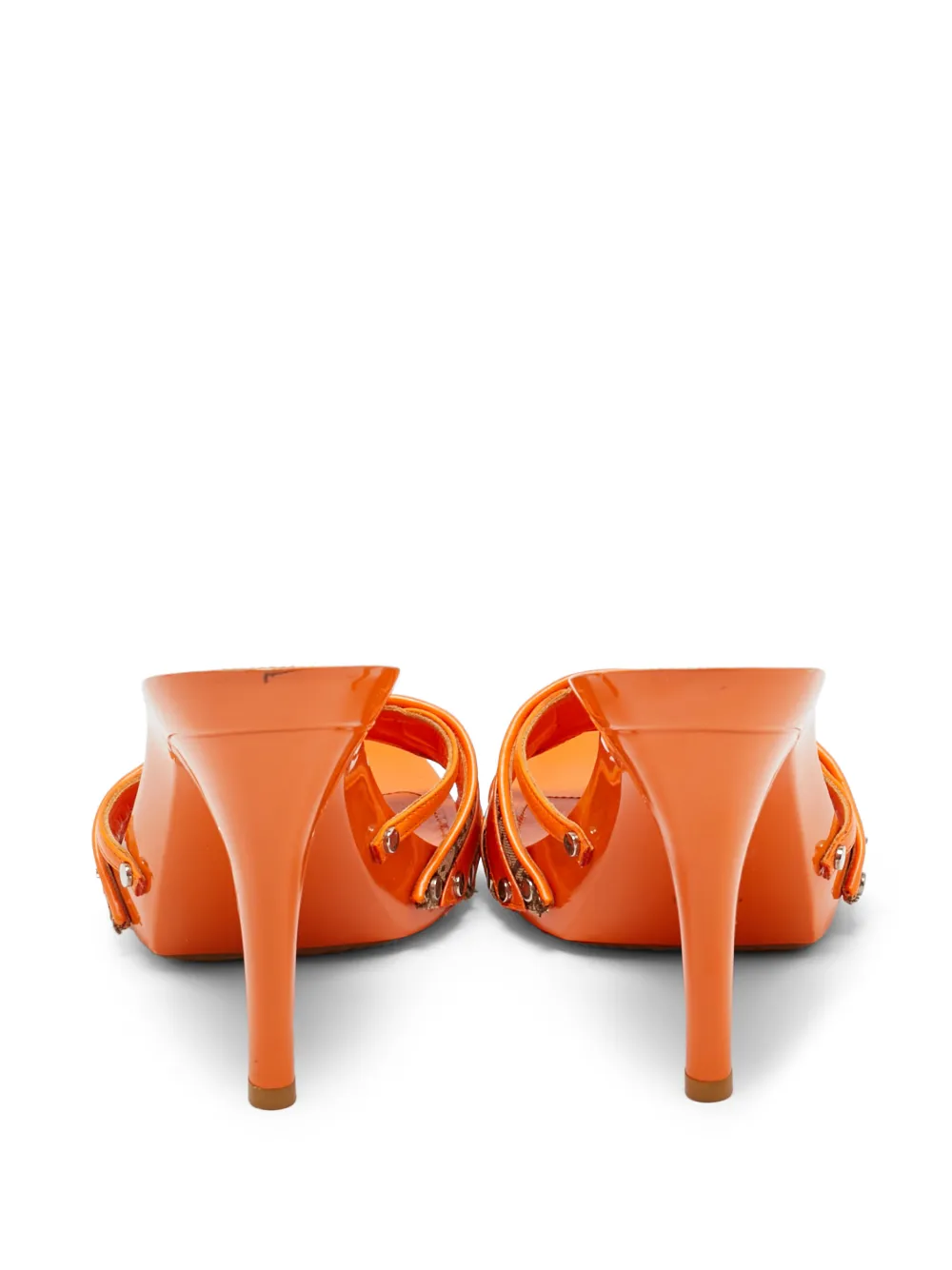 Christian Dior Pre-Owned monogram logo-plaque sandals - Oranje