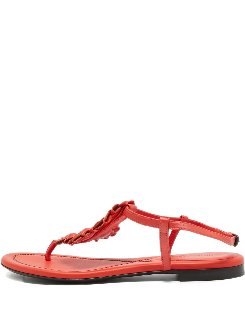 Pre-owned Bottega Veneta Leather Sandals In Red