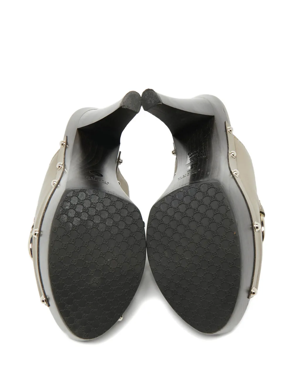 Gucci Pre-Owned Icon Bit platform mules - Grijs