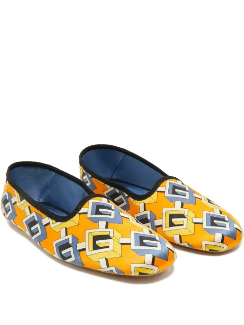 Gucci Pre-Owned geometric-pattern smoking slippers