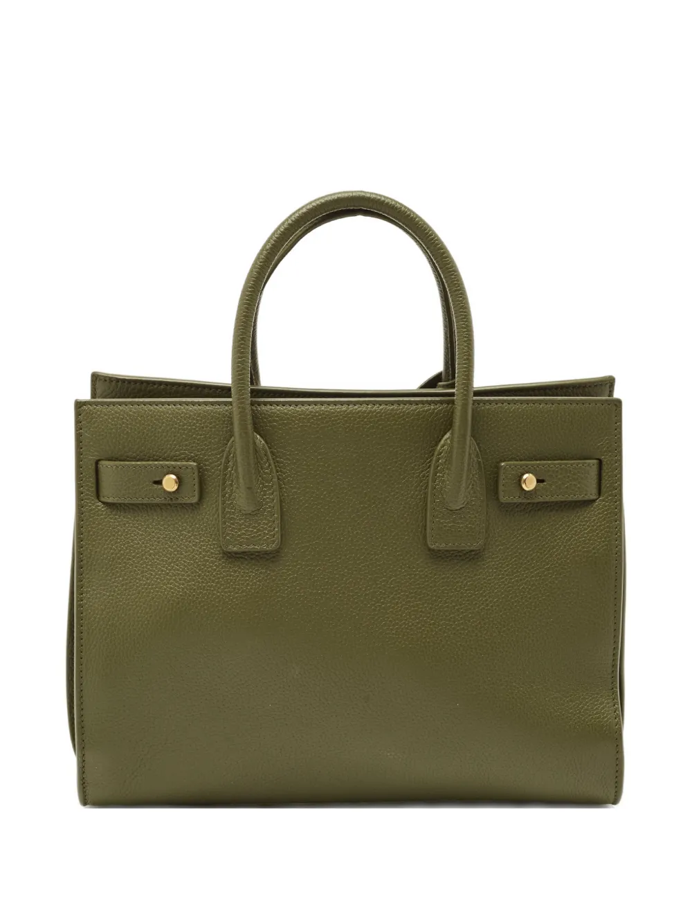 Pre-owned Saint Laurent 2023 Baby Sac De Jour Leather Tote Bag In Green