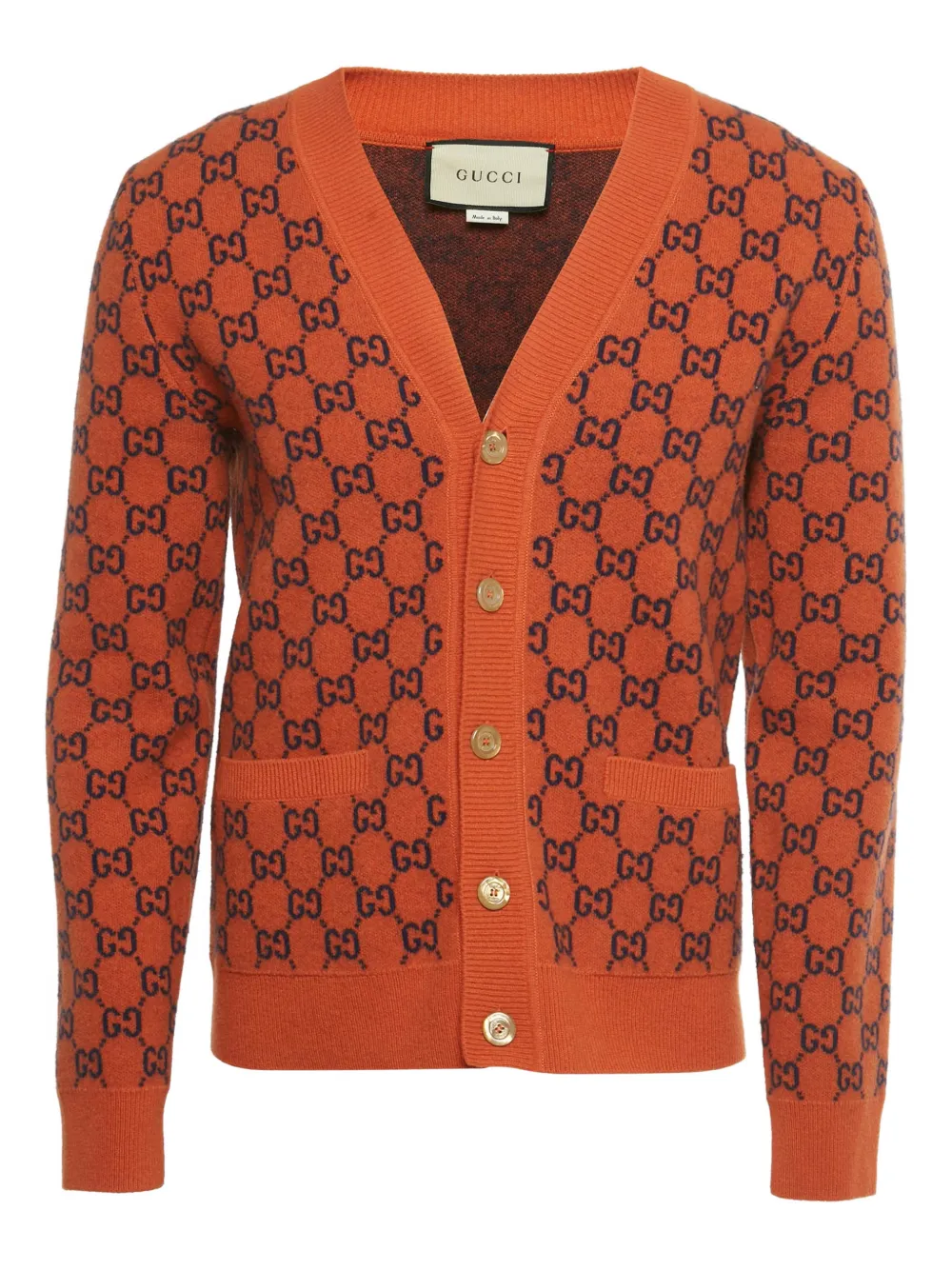Gucci Pre-Owned GG-jacquard button-down cardigan | naranja | Image 1