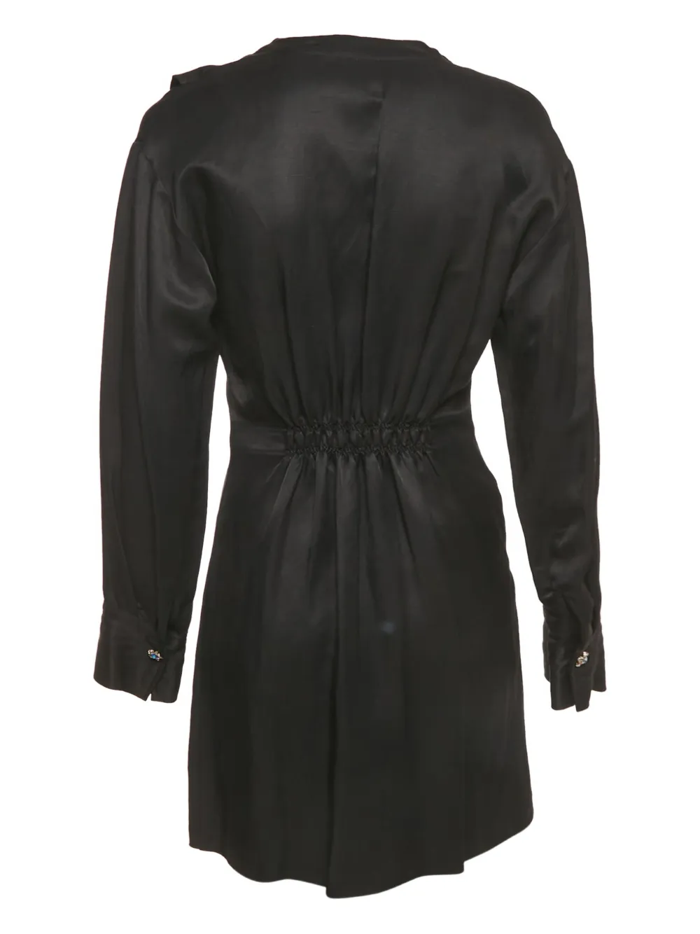 SANDRO ruffle-trim mini dress - Zwart