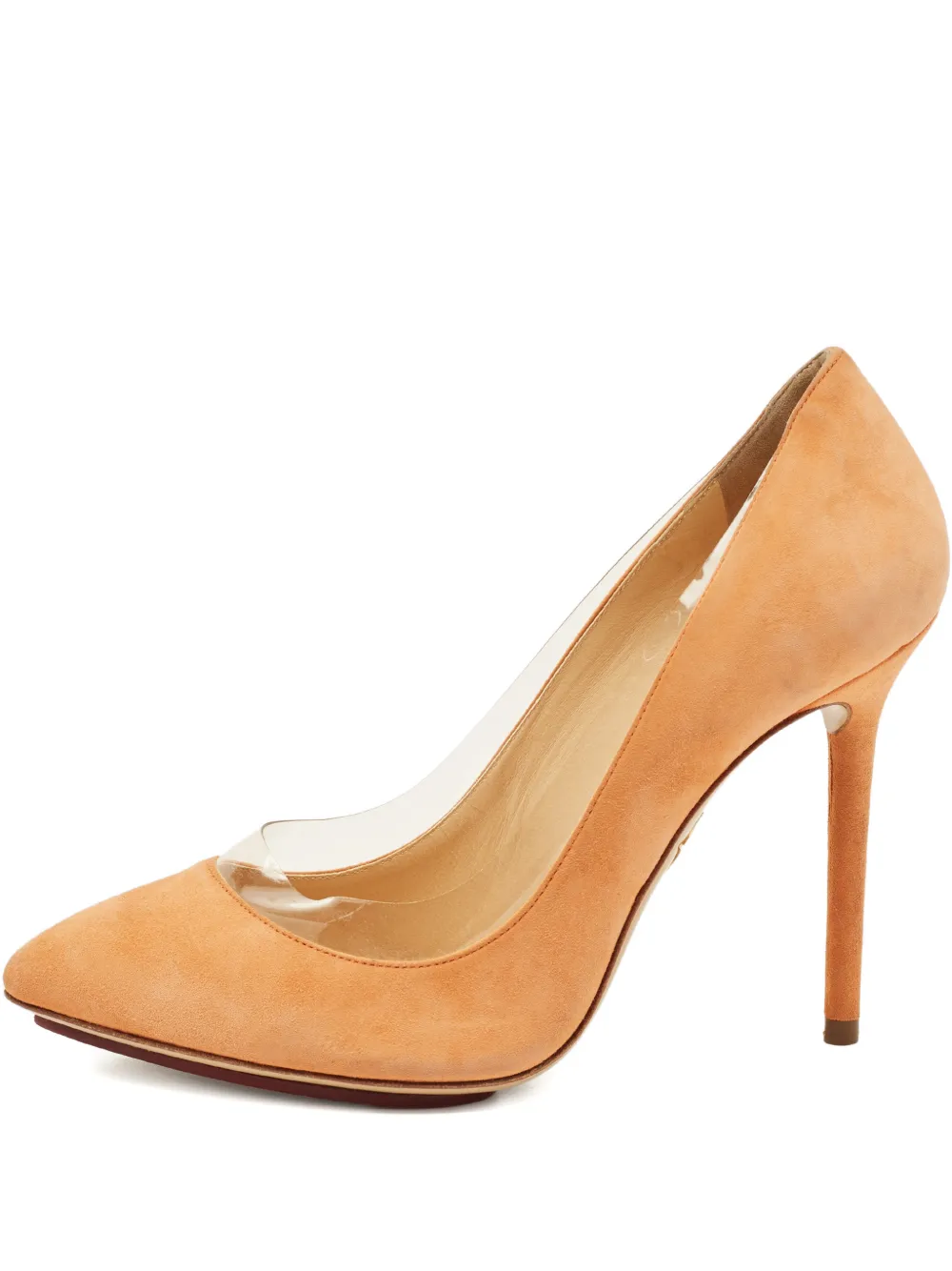 Charlotte Olympia pointed-toe suede pump - Braun