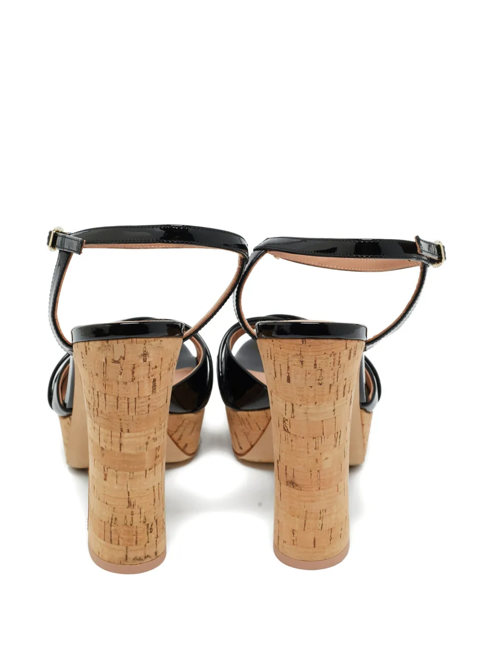 Malone Souliers Keaton patent-leather ankle-strap sandals - Zwart