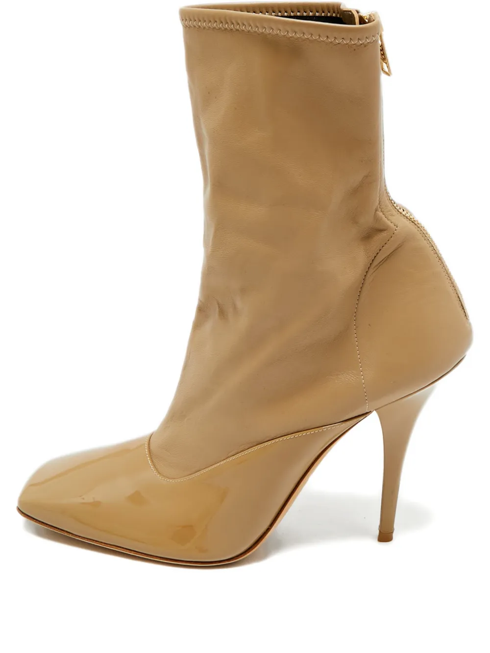 Burberry Pre-Owned square-toe boots - Nude