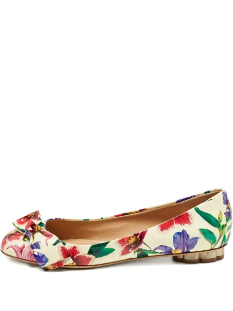 Ferragamo Pre-Owned Avola floral-motif ballet flats