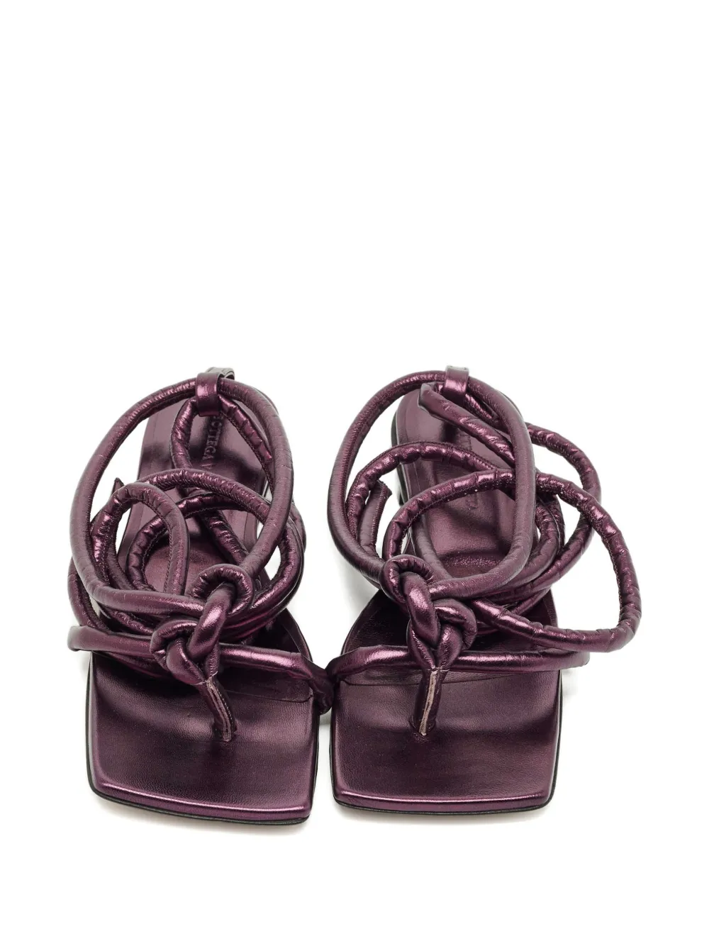 Bottega Veneta Pre-Owned knotted ankle-strap sandals - Paars