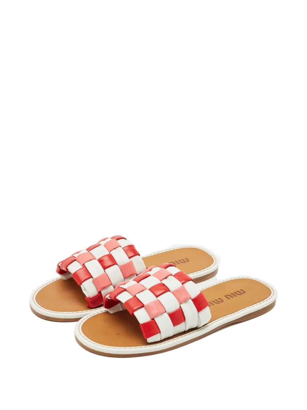 Miu Miu Pre-Owned woven leather slides | Image 2