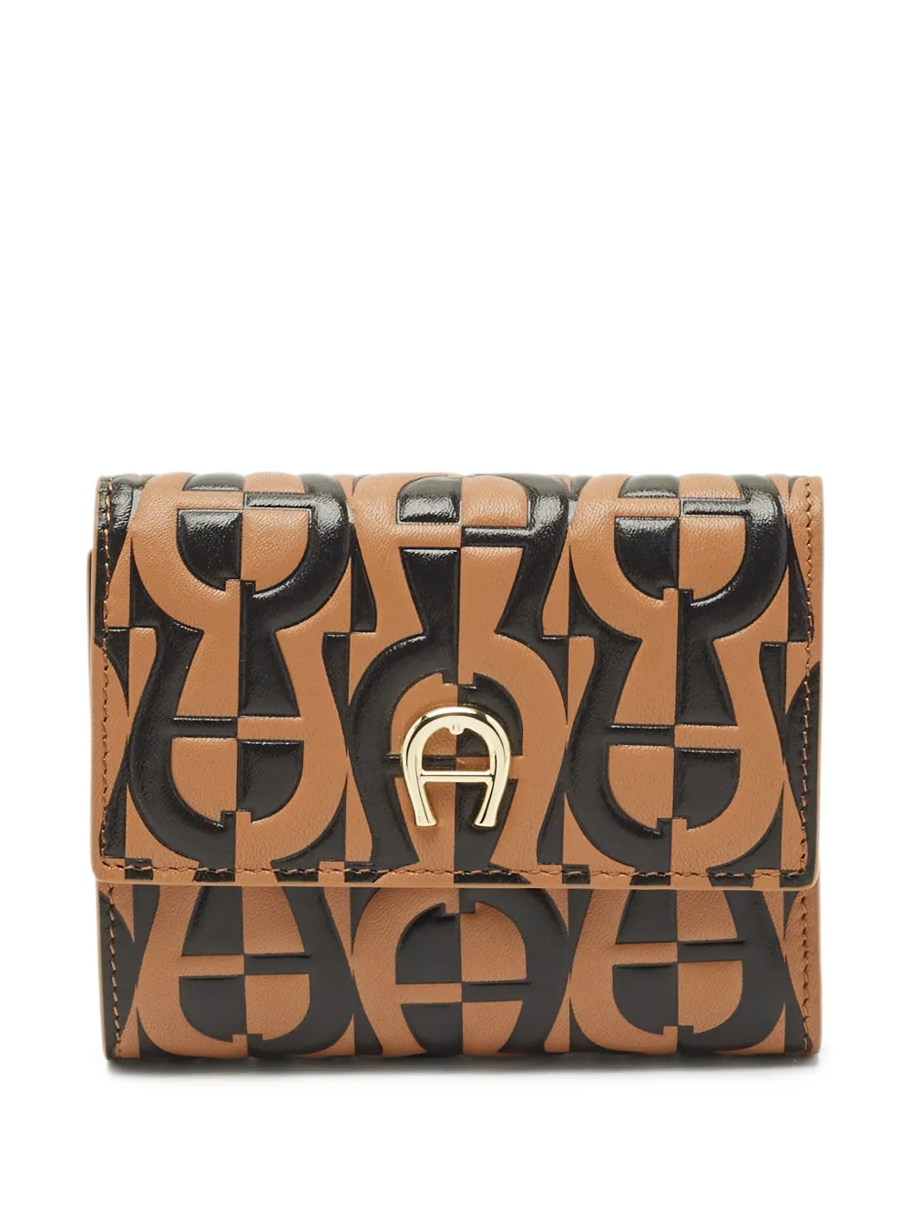 Aigner Vintage monogram embossed trifold wallet | Brown | Image 1