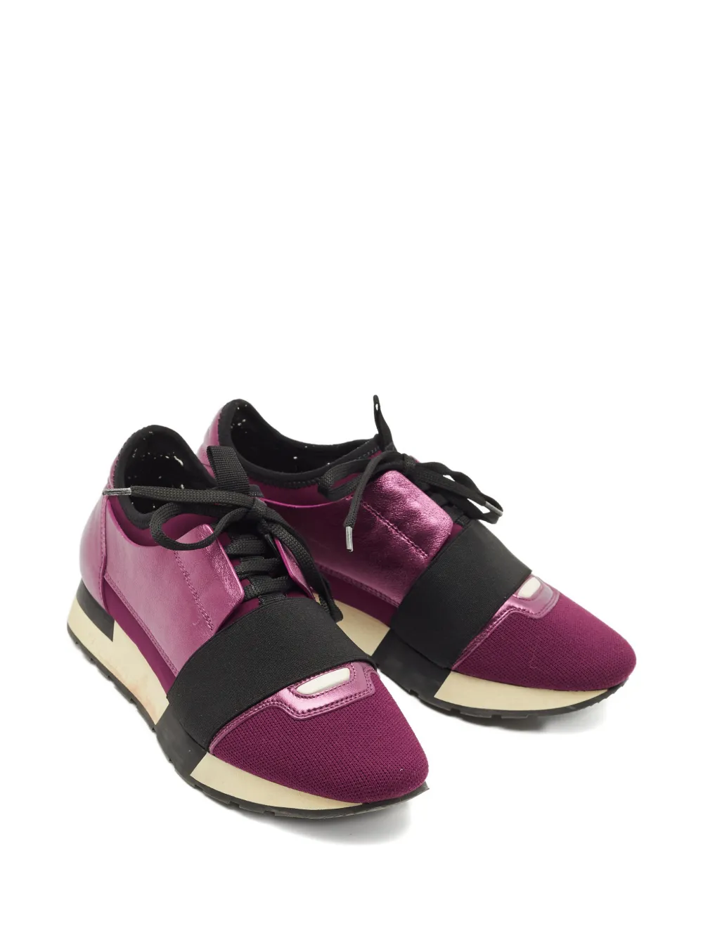 Balenciaga Pre-Owned Race Runner leather sneakers - Paars