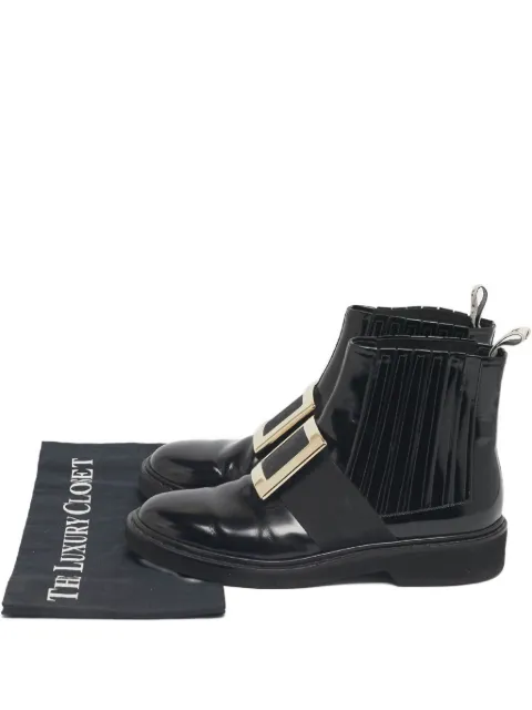 Roger Vivier Viv' Rangers metal-buckle Chelsea boots