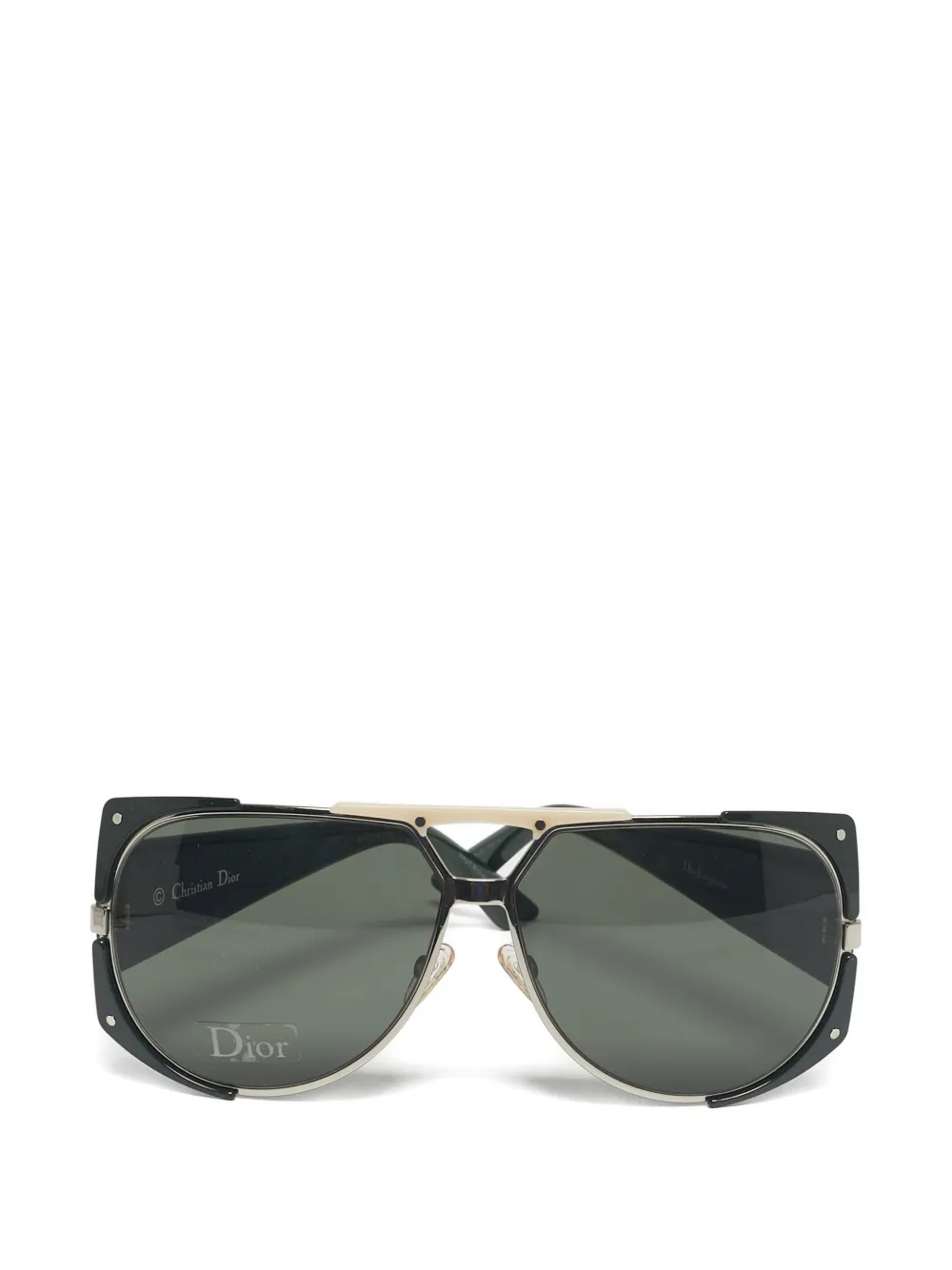 Christian Dior Pre-Owned geometric sunglasses - Verde