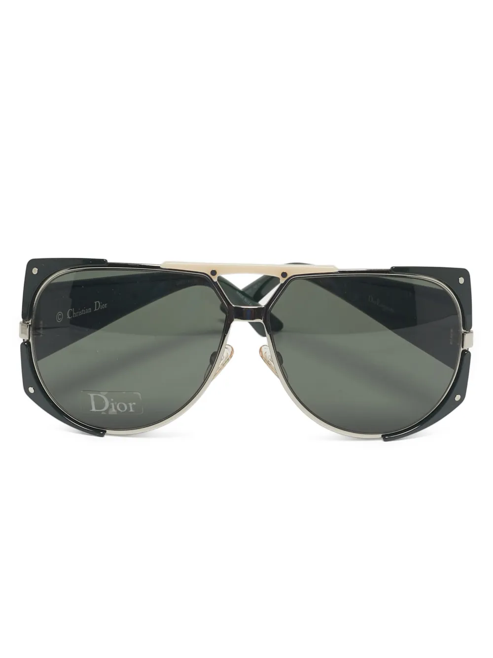 Christian Dior Pre-Owned geometric sunglasses - Verde