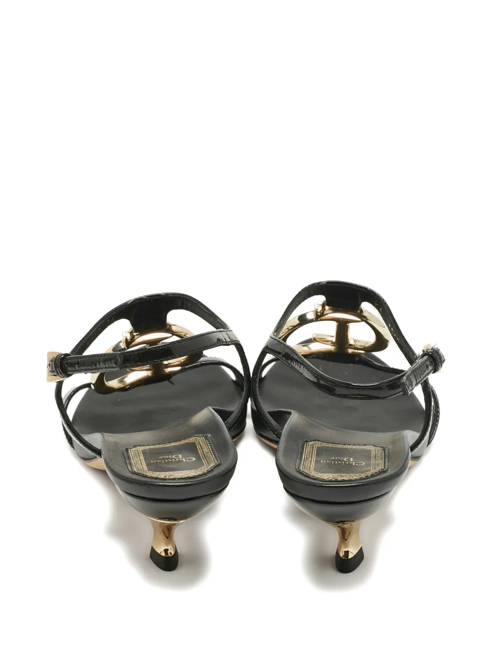 Christian Dior Pre-Owned leather ankle-strap sandals - Zwart