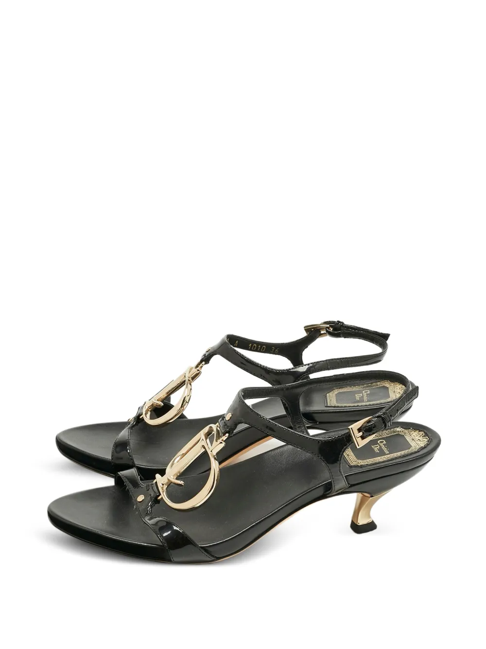 Christian Dior Pre-Owned leather ankle-strap sandals - Schwarz