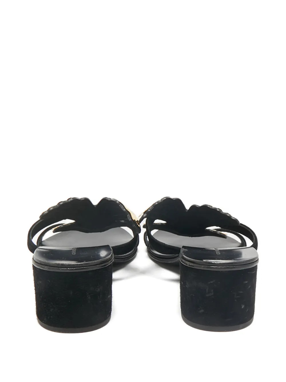 Giuseppe Zanotti metallic-wings suede sandals - Zwart