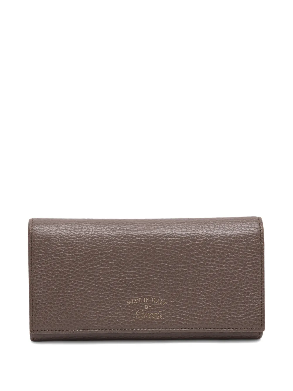 Pre-owned Gucci Swing Continental Leather Wallet In Gray