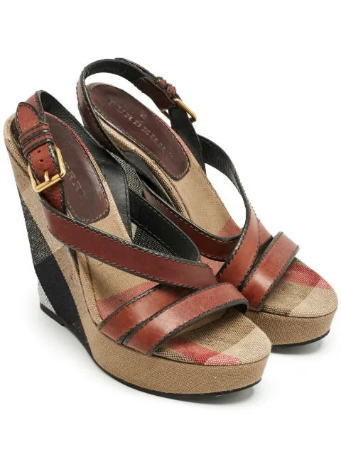 Burberry Pre-Owned Sandalen mit Karomuster
