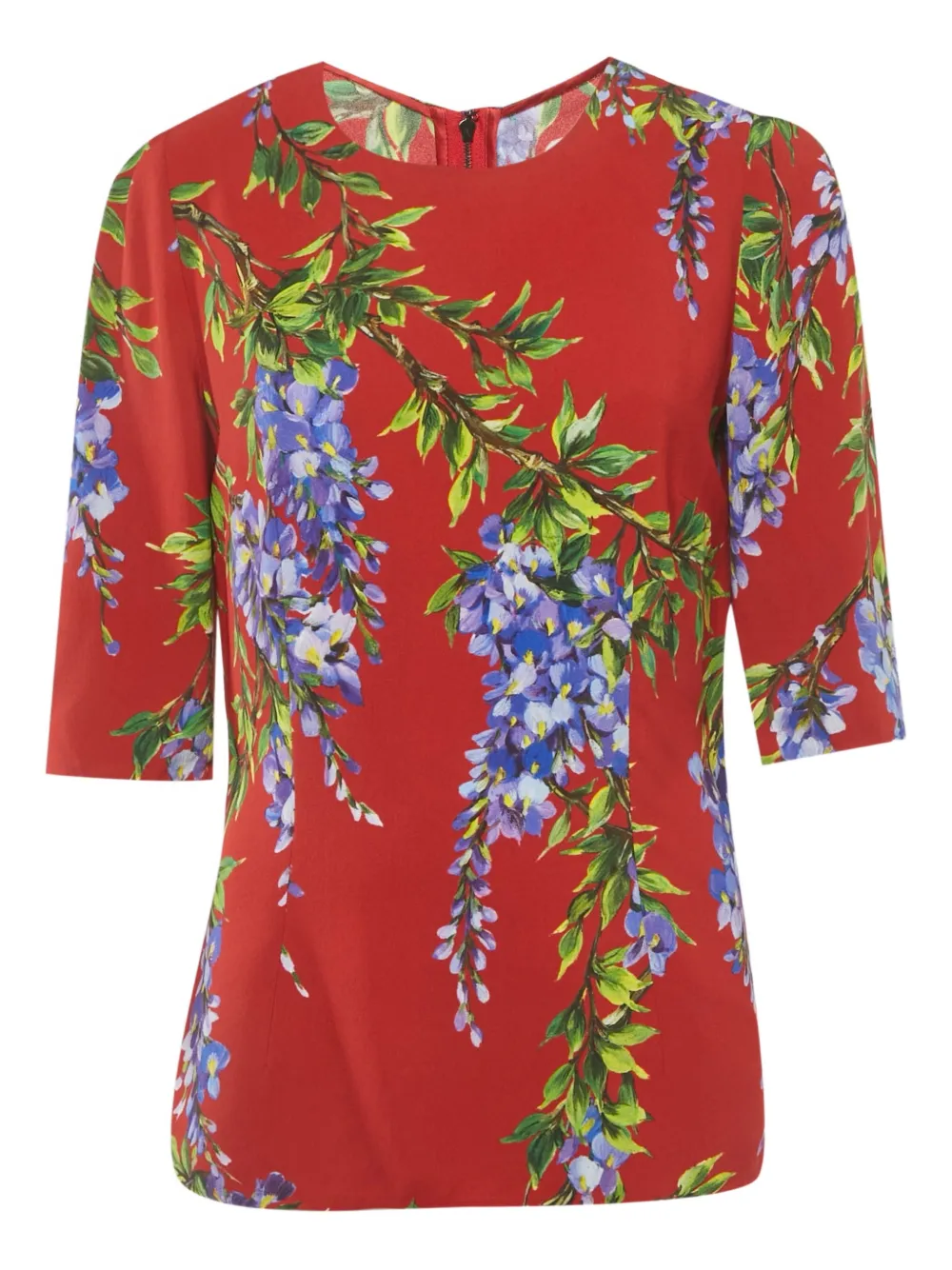 Dolce & Gabbana Pre-Owned floral crepe top - Rosso